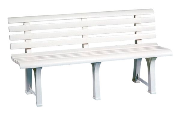 BANCO JARDIN RESINA ORQUIDEA BLANCO