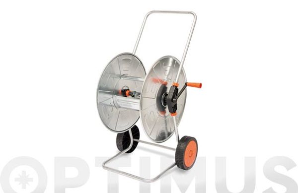 CARRO PORTAMANGUERA ACERO CINCADO 110 M 1/2' (NO INCLUIDA)