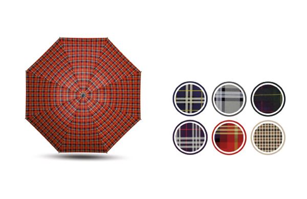 PARAGUAS MUJER PLEGABLE MANUAL SURTIDO CUADROS