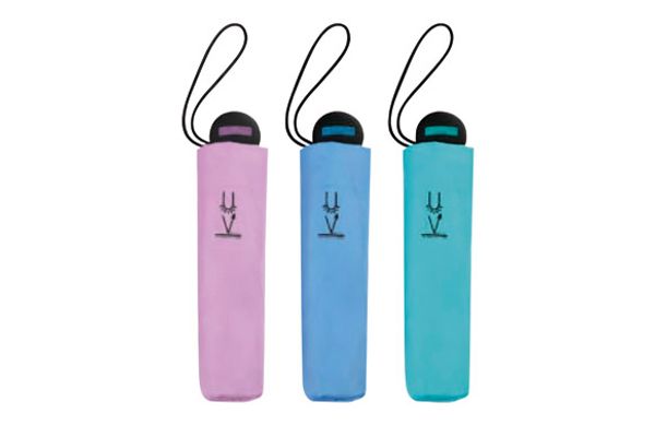 PARAGUAS PLEGABLE MINI MANUAL (PROTECCION SOLAR) SURTIDO 54/8 - 3 SEC - 94CM ° - Ø24CM