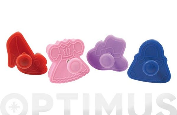 CORTA-GALLETAS SURTIDO 4 UNIDADES MUJER