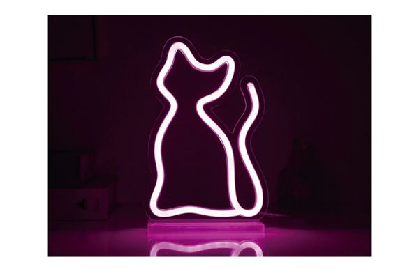 LETRERO LED GATO 15X5X23CM