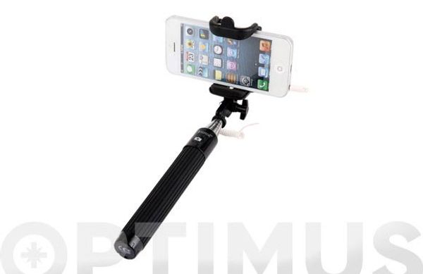 PALO MINI EXTENSIBLE SELFIE AUTOMATICO 20,5-90CM NEGRO
