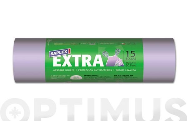 BOLSA BASURA 30 L (15 UDS) CIERRA FACIL EXTRA 55X62 CM