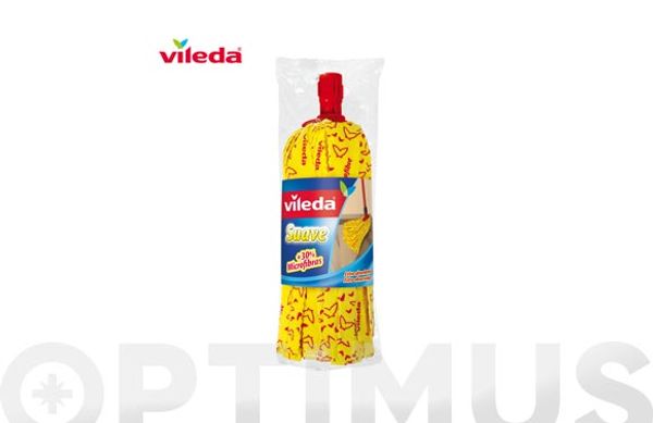 FREGONA TIRAS SUAVE +30% MICROFIBRAS AMARILLA