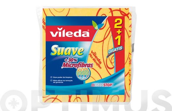 BAYETA AMARILLA (2+1 UDS) SUAVE 35 X 40 CM