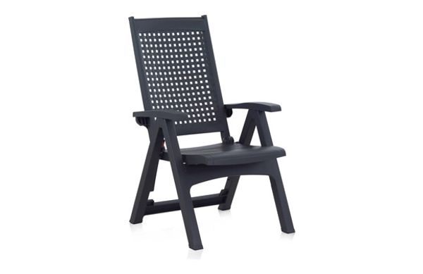 SILLON POSICIONES RESINA METAL ANTRACITA