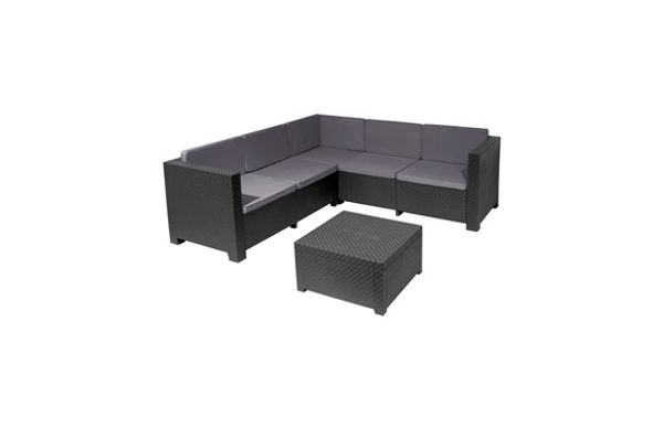 CONJUNTO RATAN RESINA RINCONERO SET OASIS GRAFITO