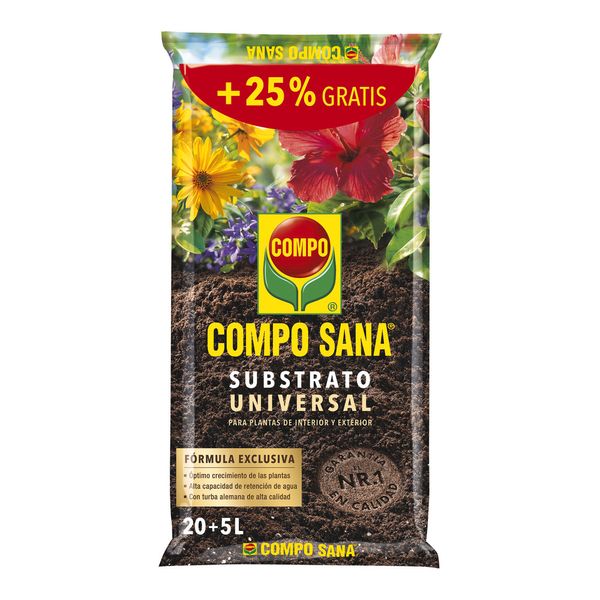 SUBSTRATO UNIVERSAL COMPO SANA 20 +5 L GRATIS