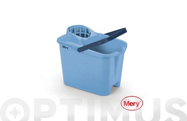 CUBO CON ESCURRIDOR 14 L RECTANGULAR AZUL