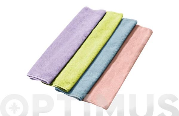 BAYETA MICROFIBRA (4 UDS) 38X36 CM
