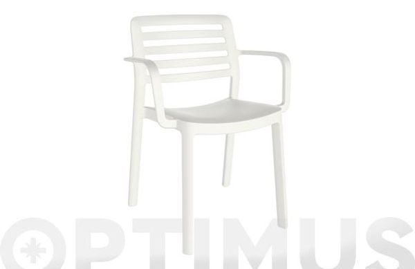 SILLON CON BRAZOS POLIPROPILENO WIND BLANCO