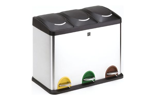 CUBO RECICLAJE 3 COMPARTIMIENTOS 45 L