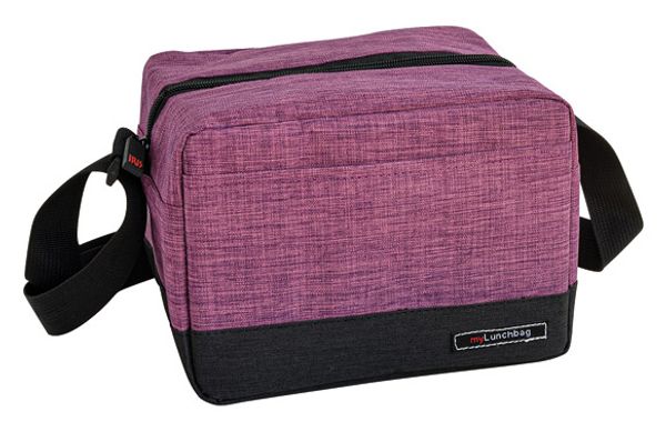 BOLSA PORTA ALIMENTOS REAL 3,5 L LILA + CONTENEDOR DIVIDIDO