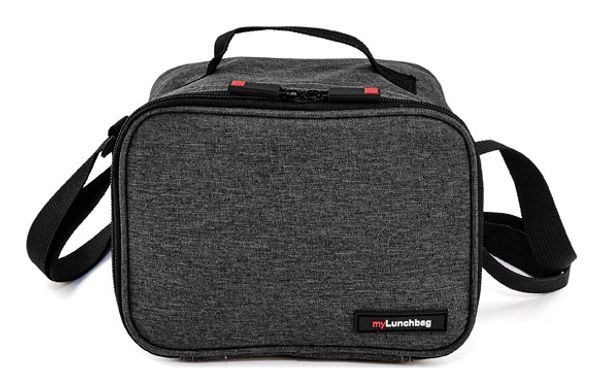 BOLSA PORTA ALIMENTOS ON THE GO NEGRA + CONTENEDOR VIDRIO 0,840 ML