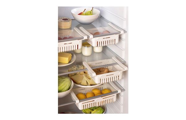 ORGANIZADOR NEVERA EXTRAIBLE PACK 2 UDS BLANCA