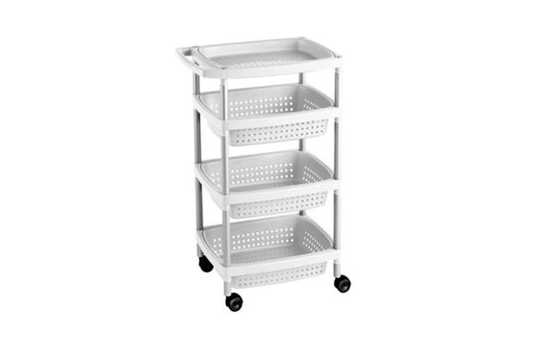 CARRO VERDULERO 4 CESTAS BLANCO