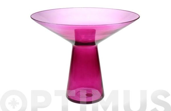 FLORERO FUCSIA MALAGA ECOGLASS 20 CM