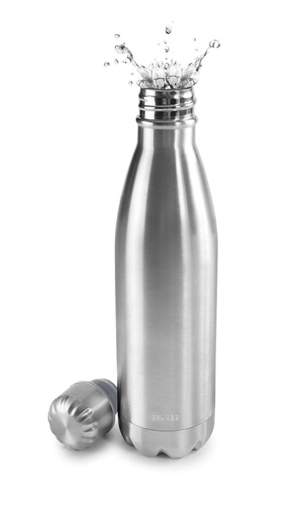 BOTELLA INOX TERMO METALICA SATINADA 350 ML