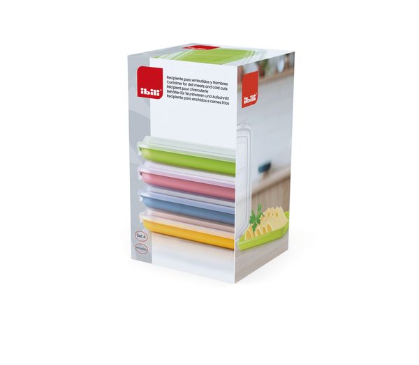 CONTENEDOR ALIMENTOS (EMBUTIDOS Y FIAMBRES) SET 4 UDS