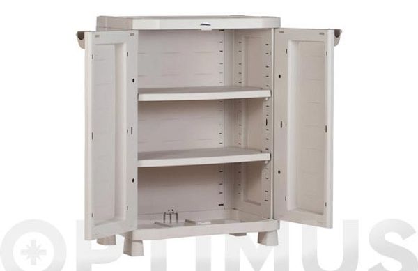 ARMARIO MEDIO 2 ESTANTES 100X70X45CM BEIGE