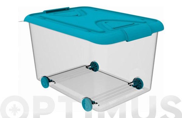 CAJA MULTI-BOX  CON RUEDAS AZUL  70 L