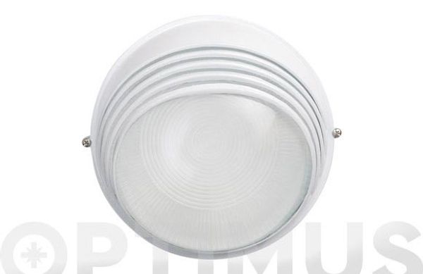 APLIQUE EXTERIOR REDONDO BLANCO IP54 E27 MAX. 100W