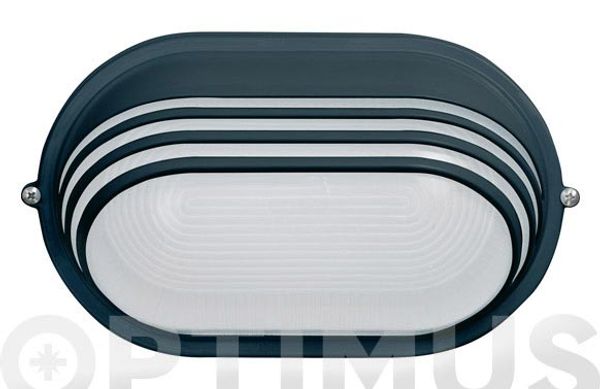 APLIQUE EXTERIOR OVAL NEGRO IP54 E27 60W