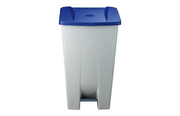 CONTENEDOR SELECTIVO AZUL PEDAL Y RUEDAS 120 L
