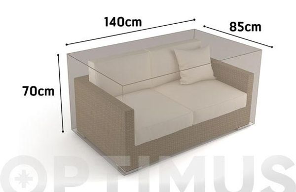 FUNDA SOFA 2 PLAZAS VISON 140 X 85 X H 70