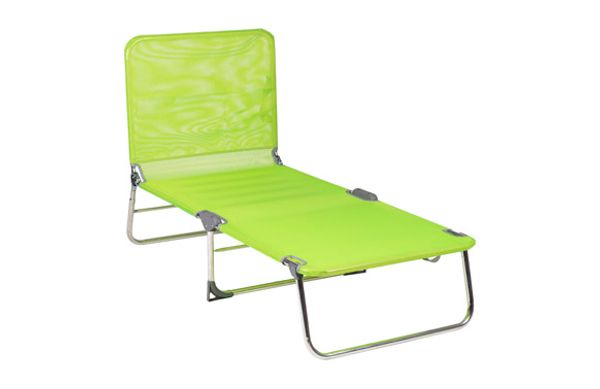 CAMA PLAYA MULTIPOSICION CON ASA ALUMINIO FIBRELINE PISTACHO