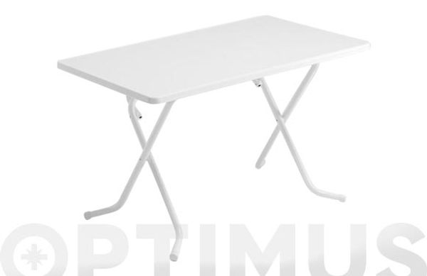 MESA RECTANGULAR PLEGABLE BLANCO 110 X 70 CM