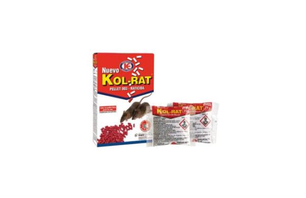 RATICIDA EN PELLET KOL-RAT 6 BOLSAS X 25 GR