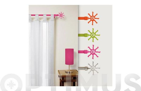 BARRA CORTINA KIT 110-200CM SOL FUCSIA