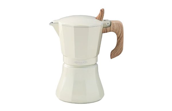CAFETERA ALUMINIO INDUCCION PETRA CREMA 12 TAZAS