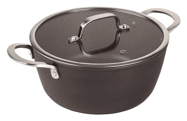 CACEROLA ALTA ALUMINIO FORJADOCON TAPA EASY 28 CM INDUCCION