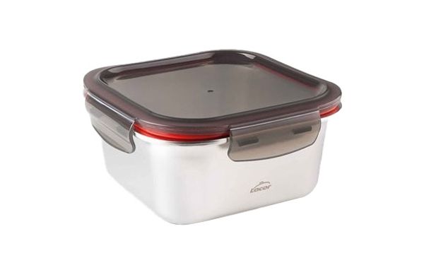 CONTENEDOR ALIMENTOS CUADRADO ECOINOX 1500ML -18,5 X 18,5 X 8,6CM