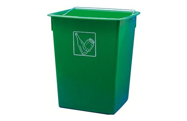 CUBETA RECICLAR 26 L CON ASA VERDE