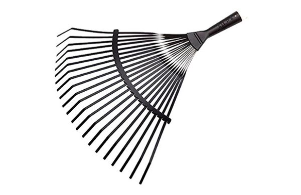 ESCOBA RECOGEHOJAS METALICA 21 DIENTES PLANOS 38,5 CM SIN MANGO