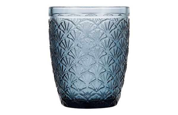 VASO GRABADO RUSTICO 24 CL AZUL