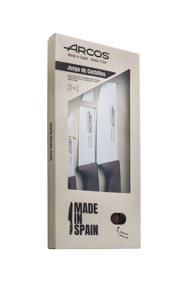 CUCHILLO COCINA NIZA SET UNIVERSAL ACERO NITRUM RO 3 PIEZAS