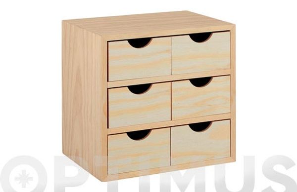 CAJONERA PINO MULTI BLOC-3X2 28 X 28 X 20 CM