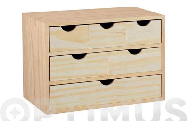 CAJONERA PINO MULTI BLOC-3X2X1 28 X 40 X 20 CM