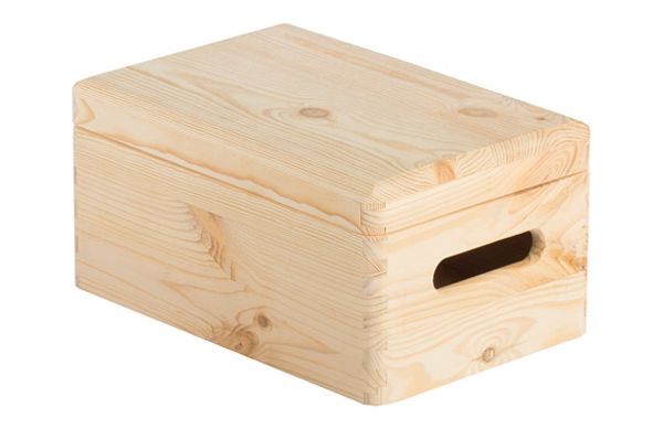 CAJA MADERA PINO CON TAPA 30 X 20 X 14 CM