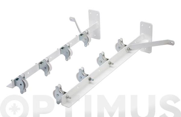 TENDEDERO PARED 8 POLEAS PLASTIFICADO BLANCO