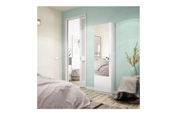 ZAPATERO CON ESPEJO 180 X 50 X 22 CM BLANCO ARTICK