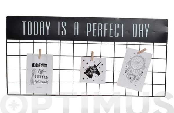 MEMO METAL 5 PINZAS 60X30 CM NEGRO