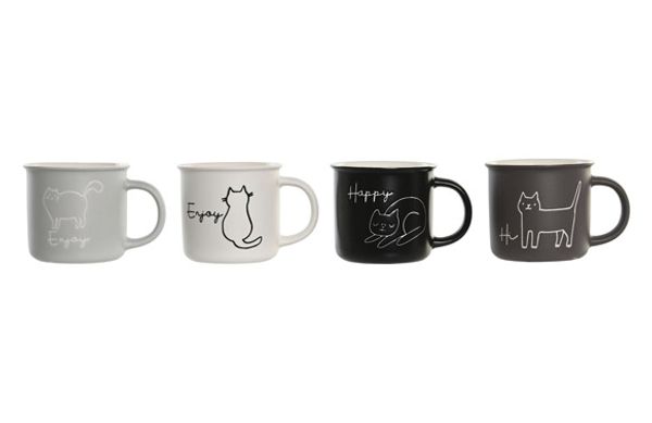 MUG PORCELANA 36 CL GATO SURTIDO