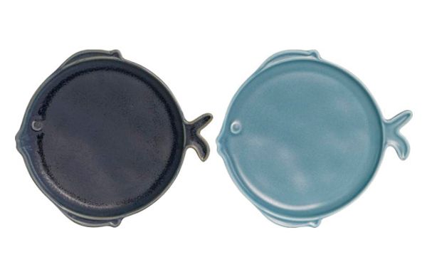 PLATO PORCELANA PEZ SURTIDO 19X17,7X2CM