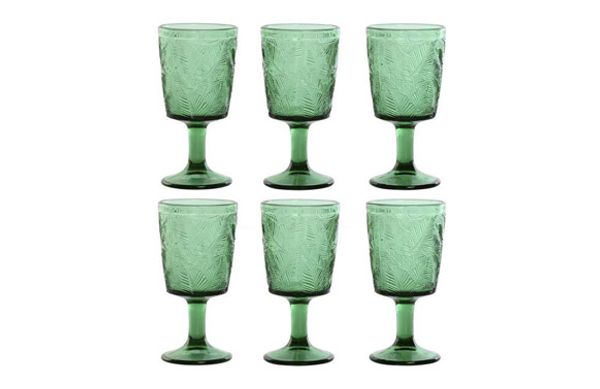 COPA RUSTICA GRABADO HOJAS 28,5 CL VERDE